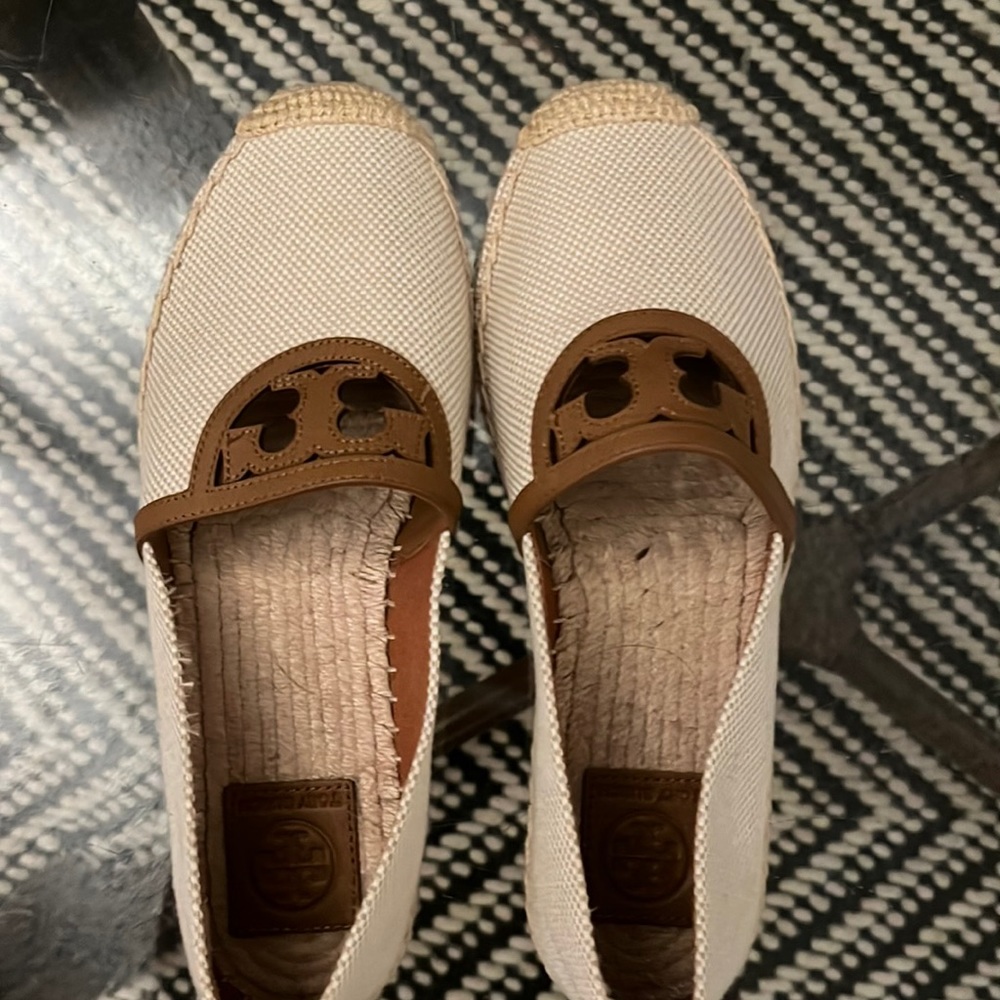 Never worn Tori Burch slides! Mint condition- definitely your gain is my loss!